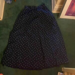 Navy blue floral maxi skirt from Madewell